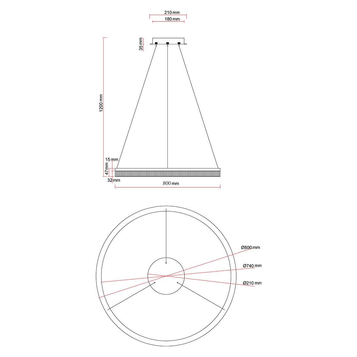 Lampa wisząca Midway Cristal Triangle złoto - transparentna LED CCT Light Prestige - obrazek 15