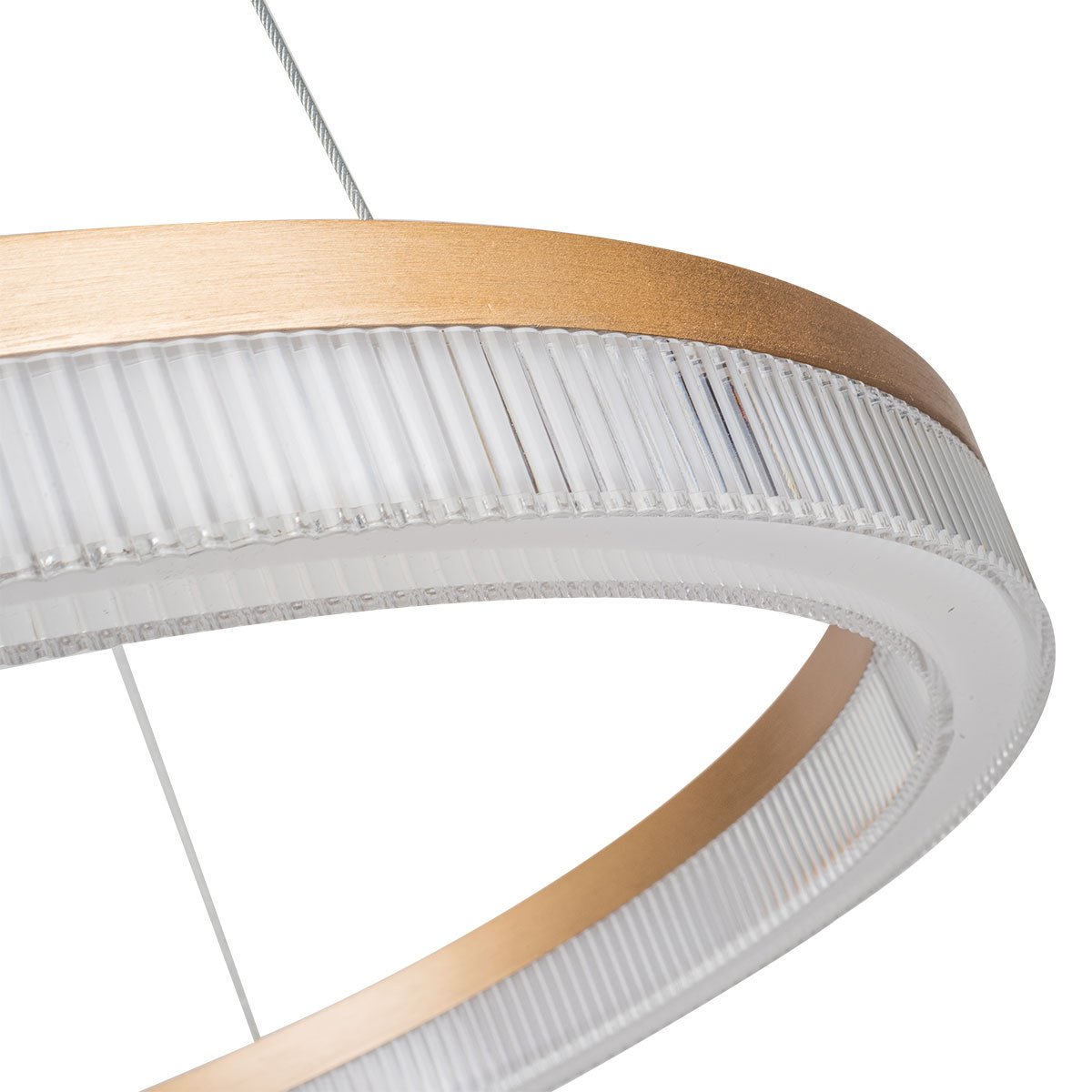 Lampa wisząca Midway Cristal Triangle złoto - transparentna LED CCT Light Prestige - obrazek 10