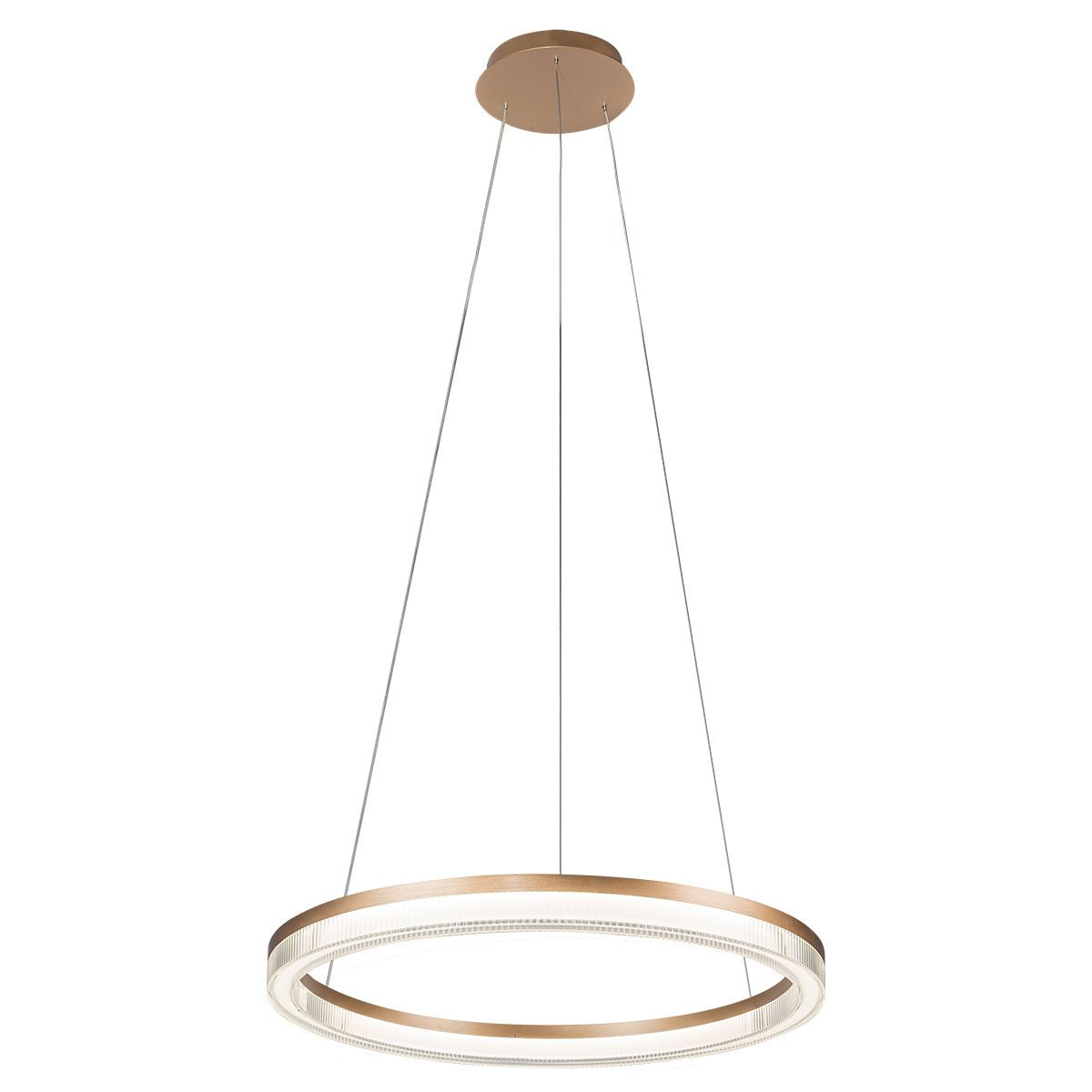 Lampa wisząca Midway Cristal Triangle złoto - transparentna LED CCT Light Prestige - obrazek 9