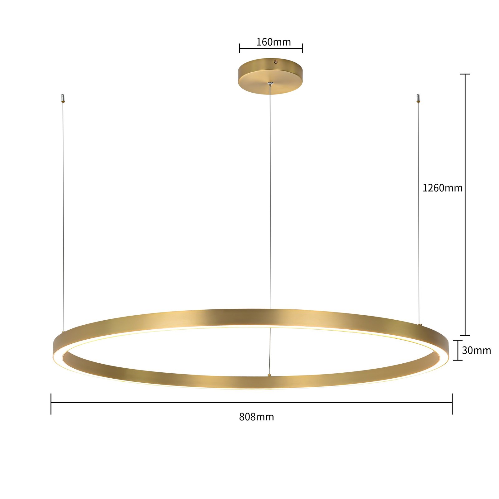Lampa wisząca Midway złota LED 3000K Light Prestige - obrazek 10