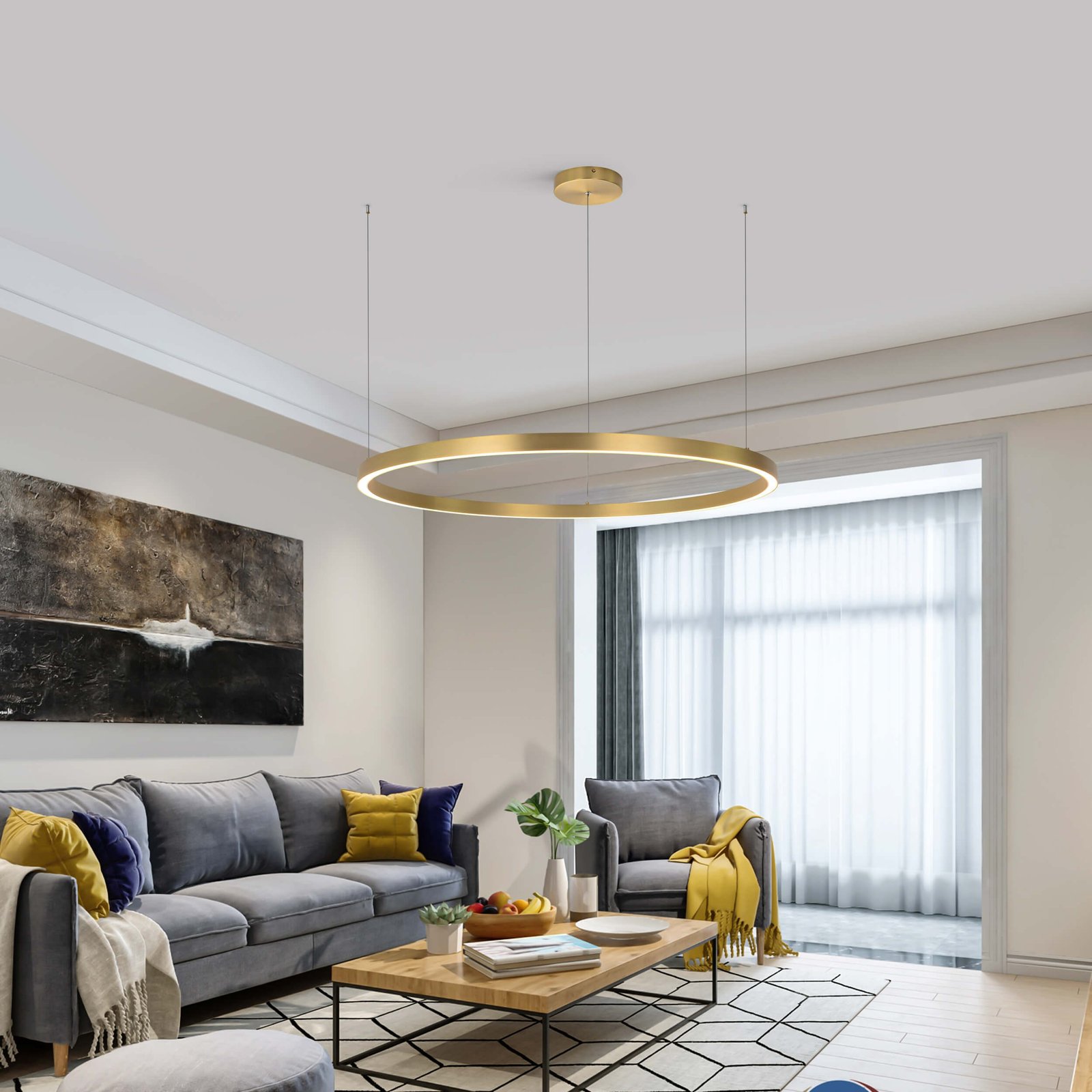 Lampa wisząca Midway złota LED 3000K Light Prestige - obrazek 2