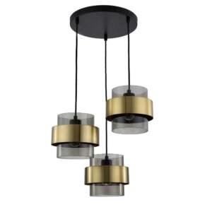 Lampa wisząca Miele dymna 3xE27 Light Prestige
