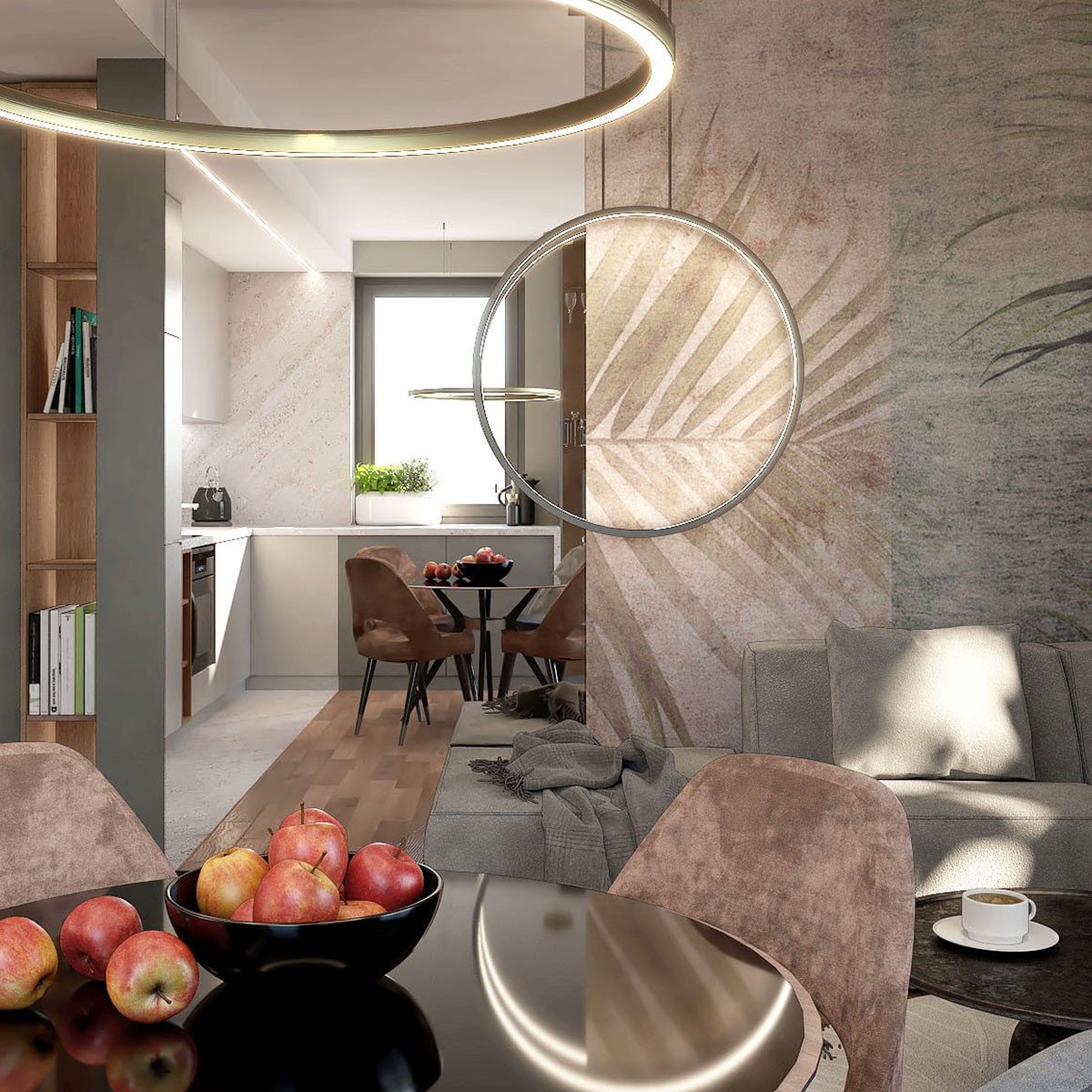 Lampa wisząca Mirror S złota IP44 LED CCT Light Prestige - obrazek 5