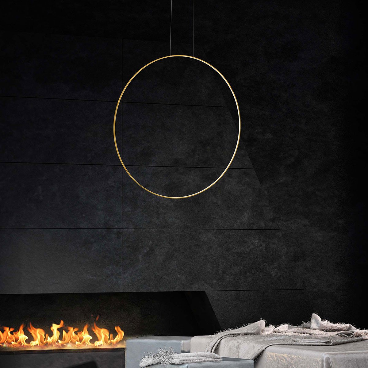 Lampa wisząca Mirror S złota IP44 LED CCT Light Prestige - obrazek 7