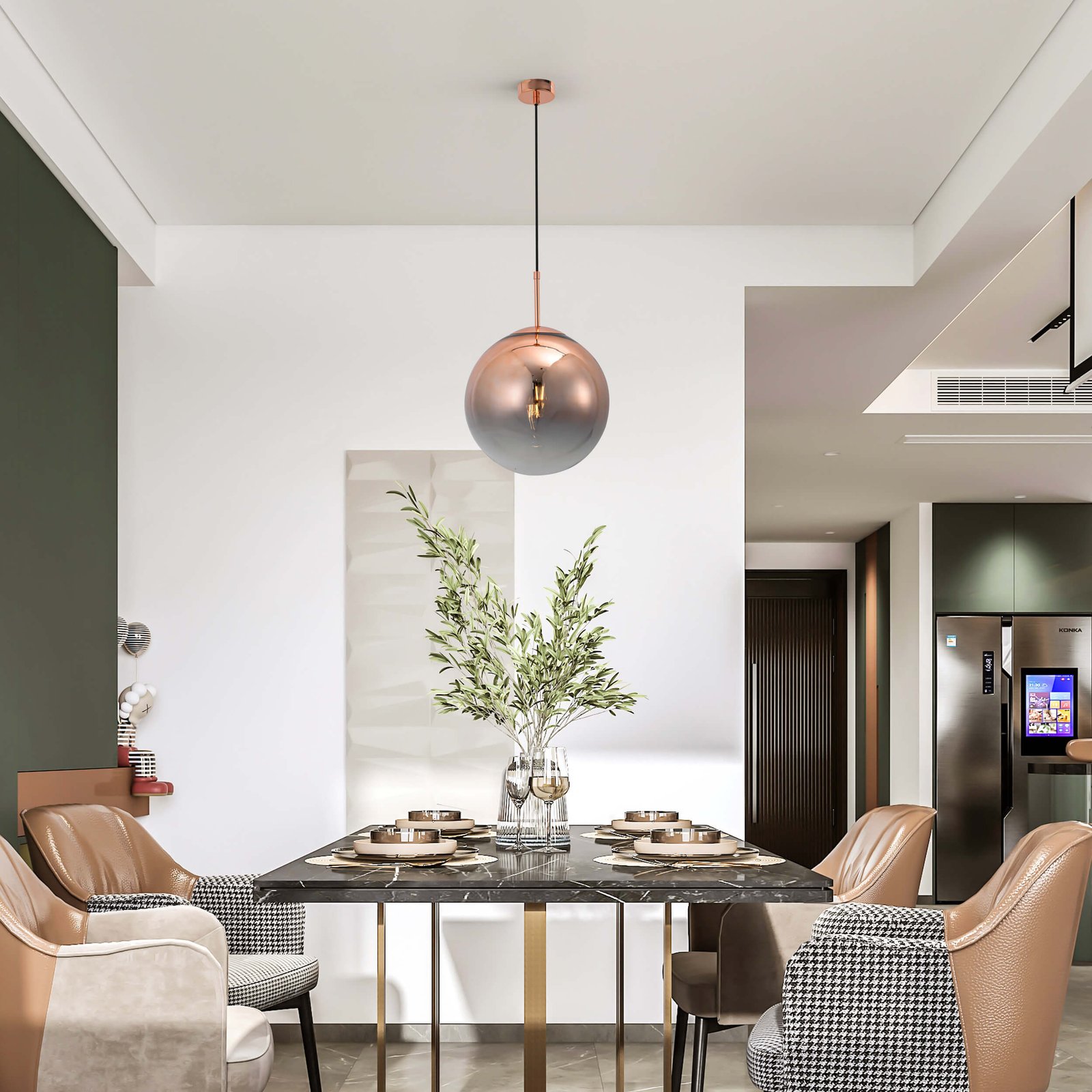 Lampa wisząca Palla miedziana 1xE14 Light Prestige - obrazek 2