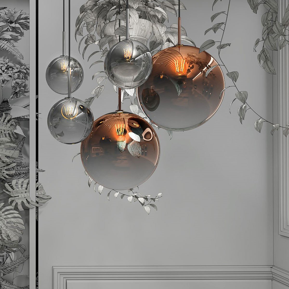 Lampa wisząca Palla miedziana 1xE14 Light Prestige - obrazek 3