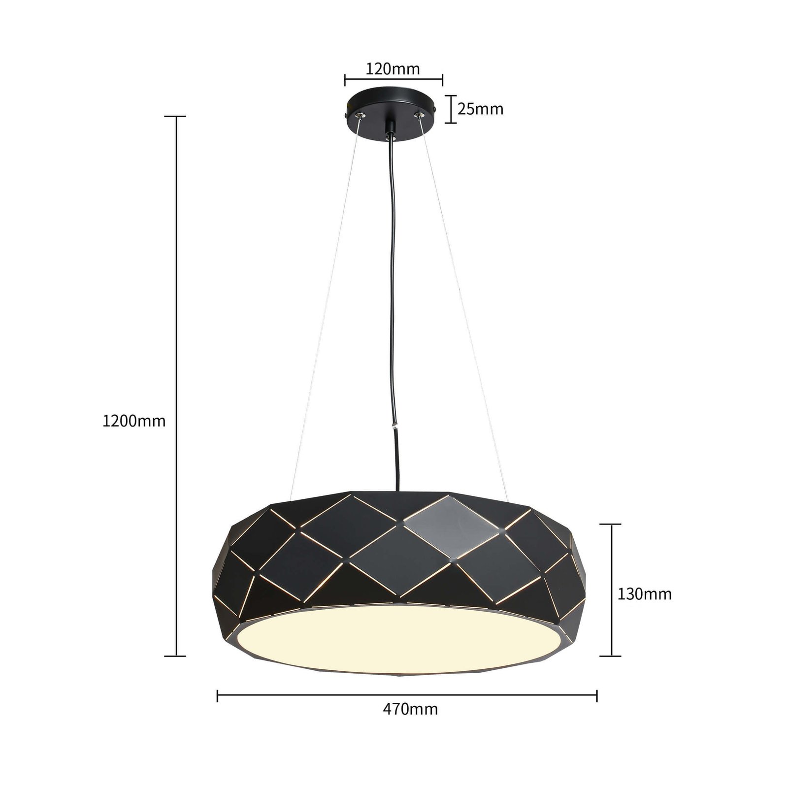 Lampa wisząca Reus czarna 3xE27 Light Prestige - obrazek 12