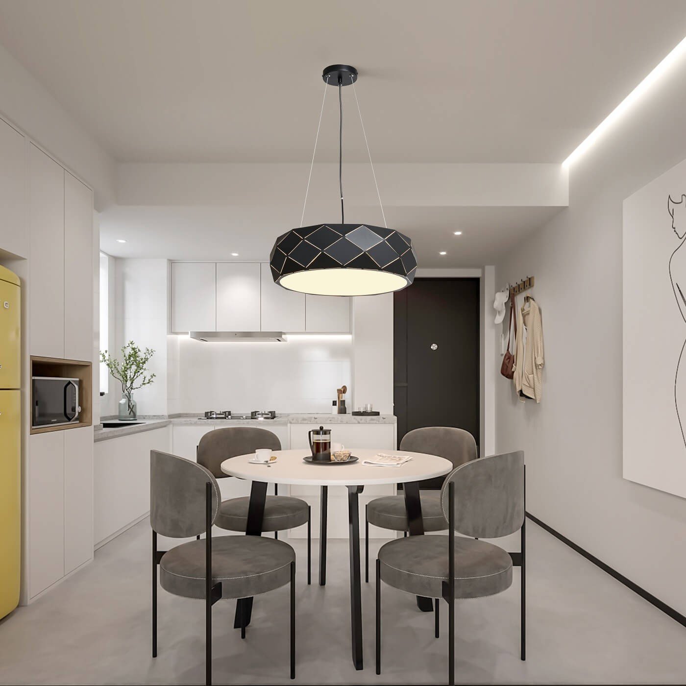 Lampa wisząca Reus czarna 3xE27 Light Prestige - obrazek 2