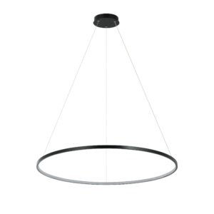 Lampa wisząca Ring 80 cm czarna LED CCT Light Prestige