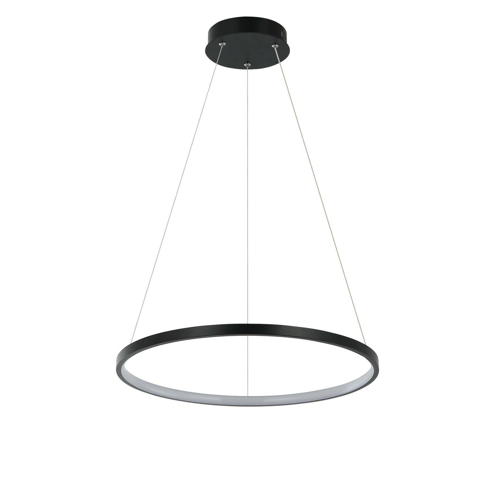 Lampa wisząca Ring 40 cm czarna LED Light Prestige