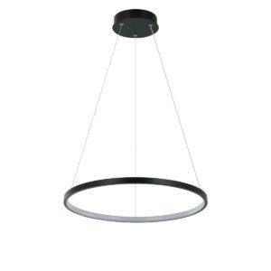 Lampa wisząca Ring 40 cm czarna LED CCT Light Prestige