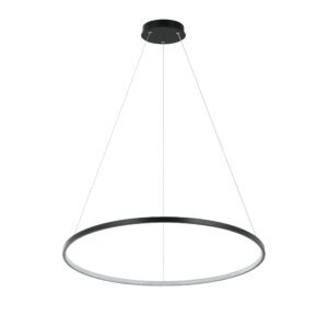 Lampa wisząca Ring 66 cm czarna LED CCT Light Prestige