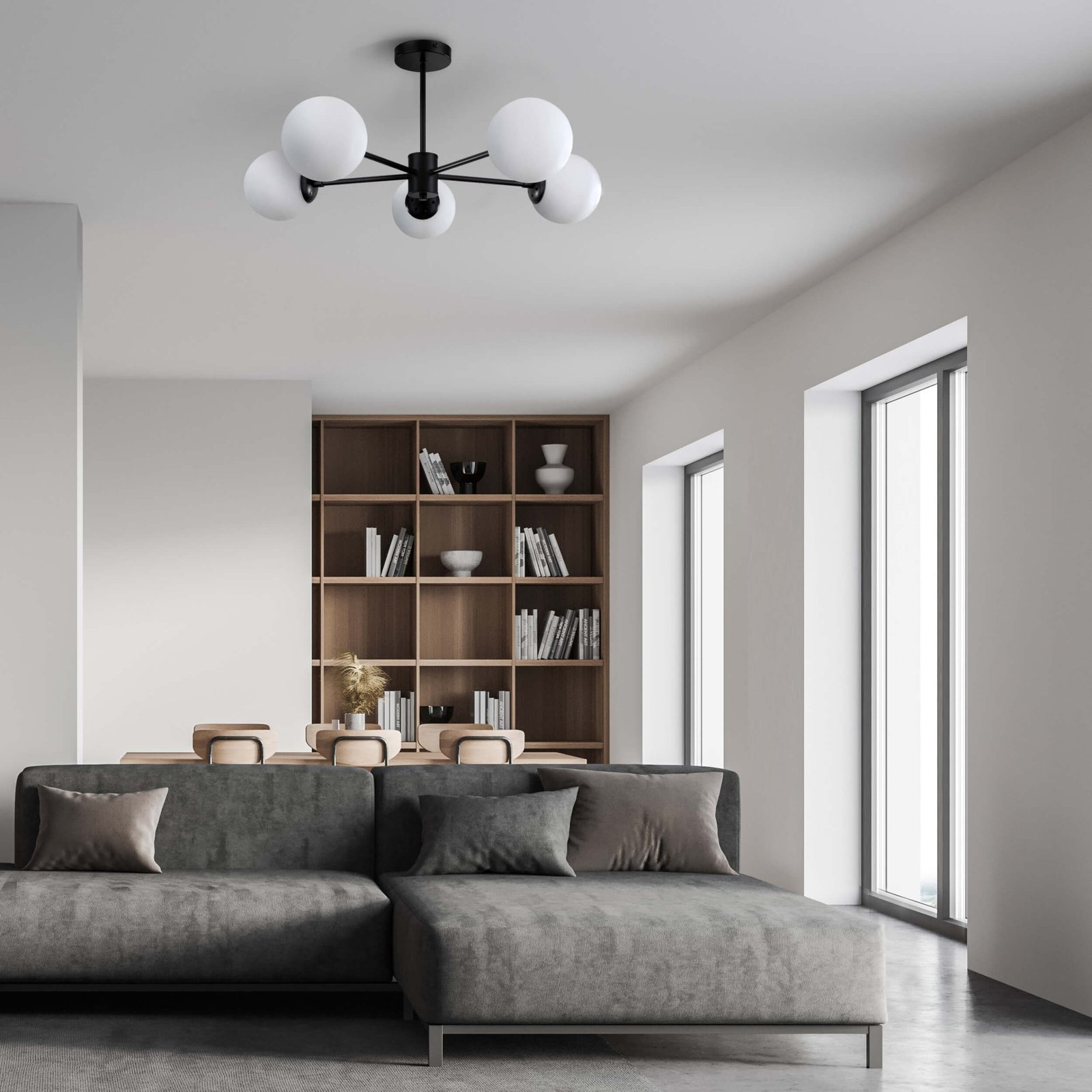 Lampa wisząca Roma 5 czarna 5xE14 Light Prestige - obrazek 2