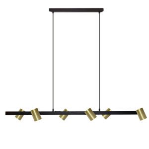 Lampa wisząca Snow 6 złoto - czarna 6xGU10 Light Prestige