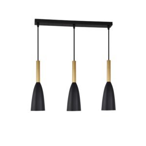 Lampa wisząca Solin 3 czarno-złota 3xE27 Light Prestige