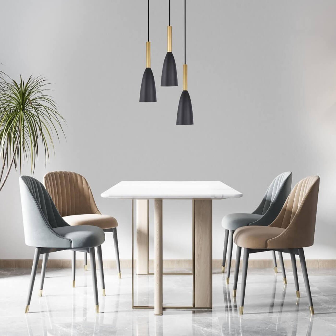 Lampa wisząca Solin 3 czarno-złota 3xE27 Light Prestige - obrazek 2