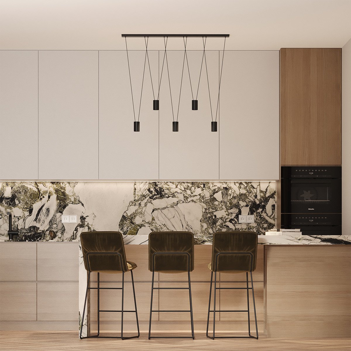 Lampa wisząca Toledo czarna 5xGU10 Light Prestige - obrazek 2