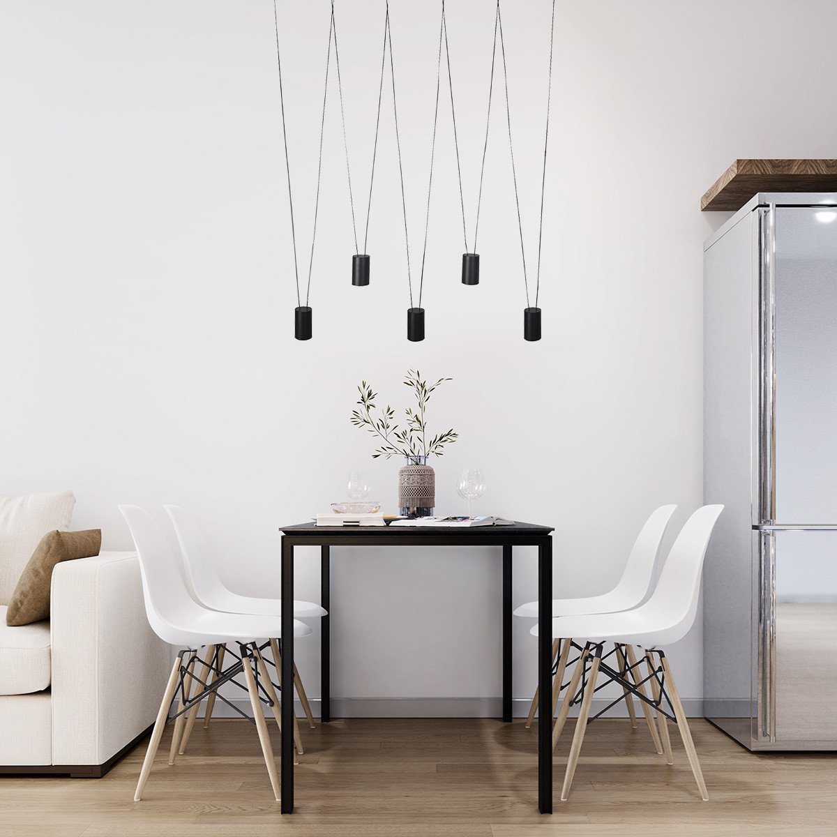 Lampa wisząca Toledo czarna 5xGU10 Light Prestige - obrazek 5