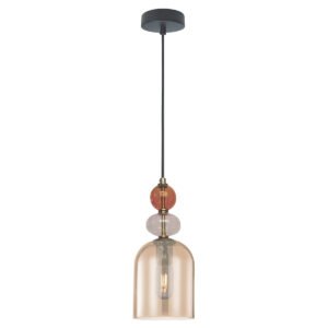 Lampa wisząca Tropea bursztynowa 1xE27 Light Prestige