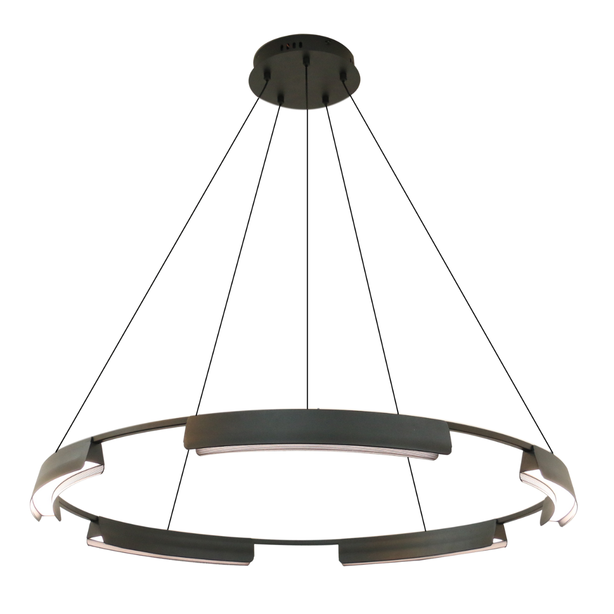 Lampa wisząca Tura 60 cm czarna LED CCT Light Prestige