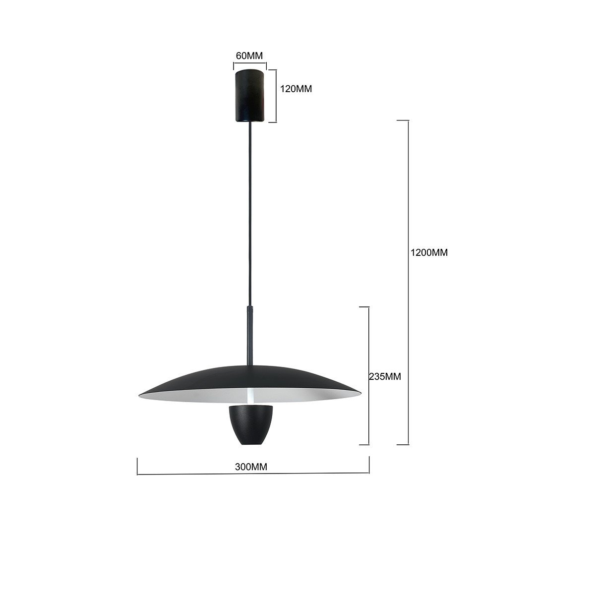 Lampa wisząca Ufo S czarna LED CCT Light Prestige - obrazek 8