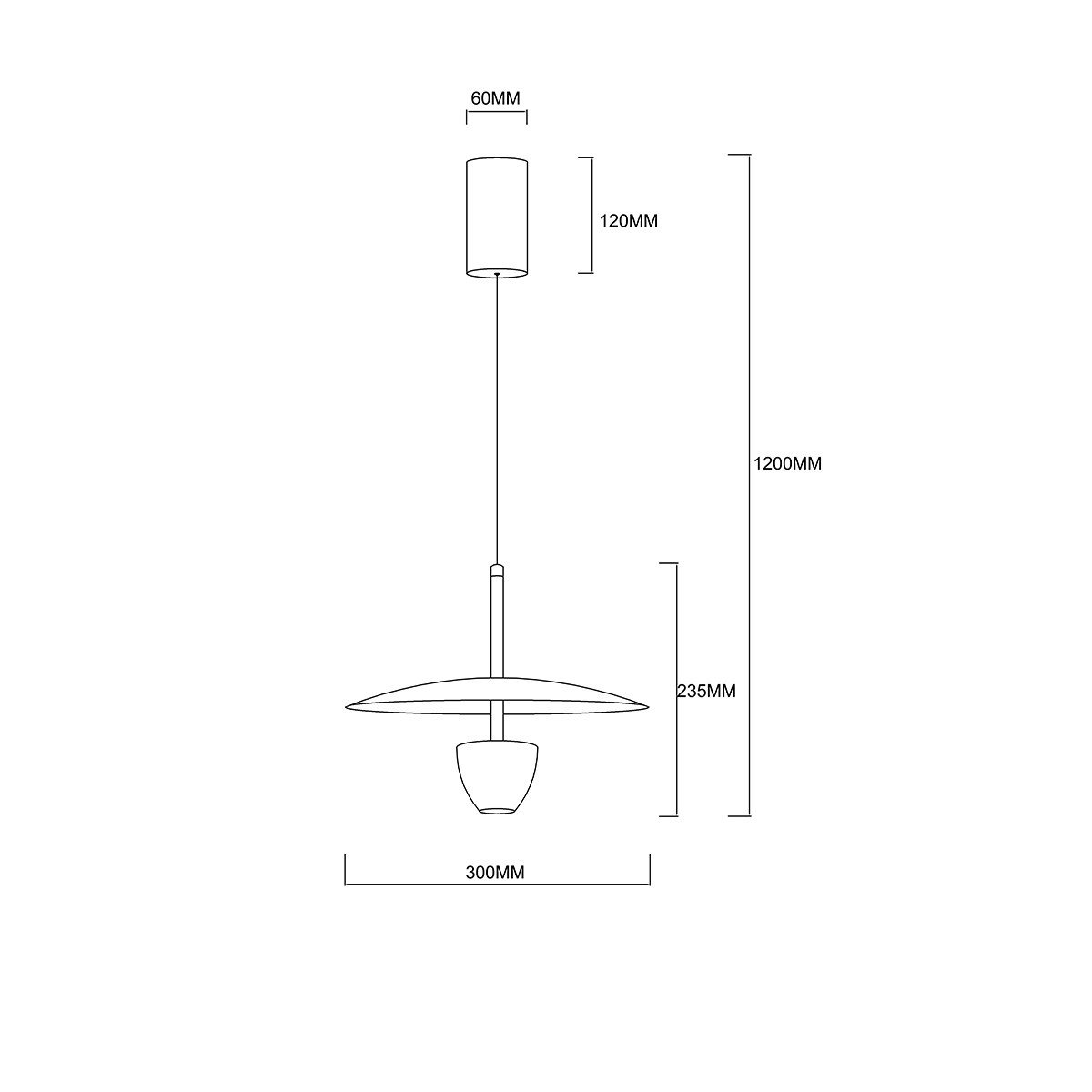 Lampa wisząca Ufo S czarna LED CCT Light Prestige - obrazek 9