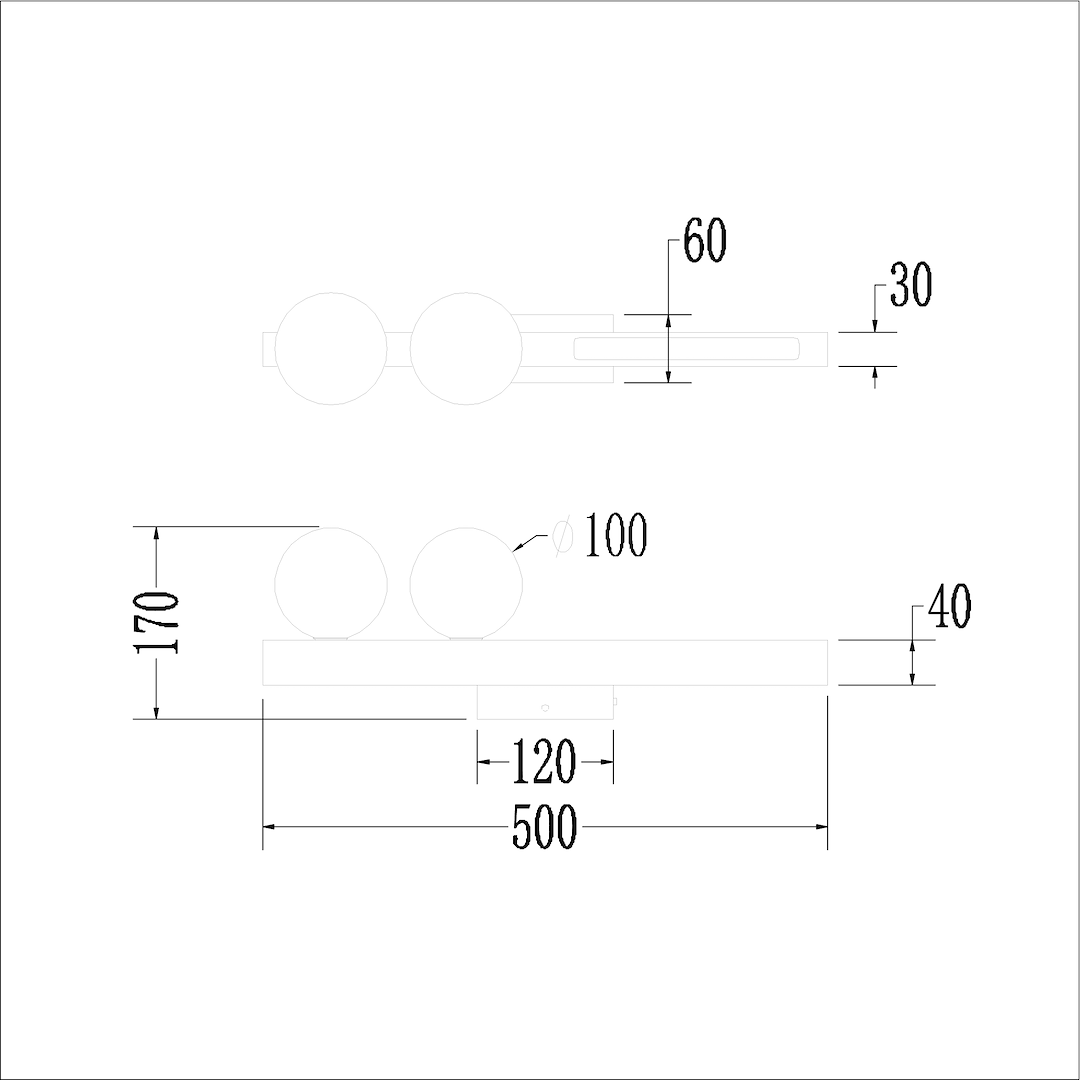 Kinkiet Magnet 13W+2xG9 3000/4000K Czarny Milagro - obrazek 6