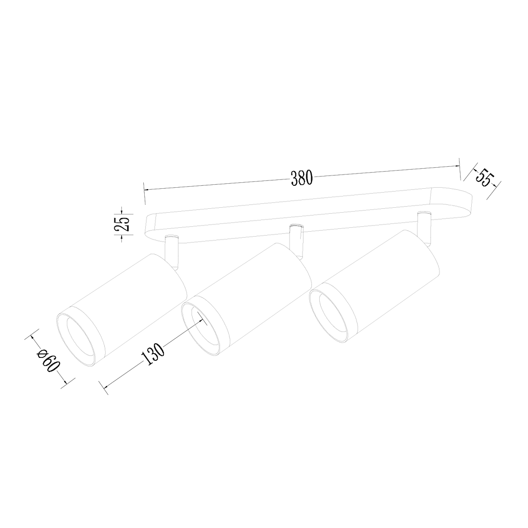 Oprawa Mica Spot Czarny 3xGU10 Milagro - obrazek 4