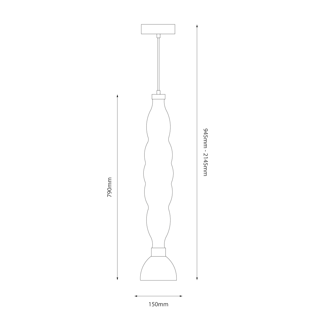 Lampa wisząca LUCCO amber 18W Milagro - obrazek 5