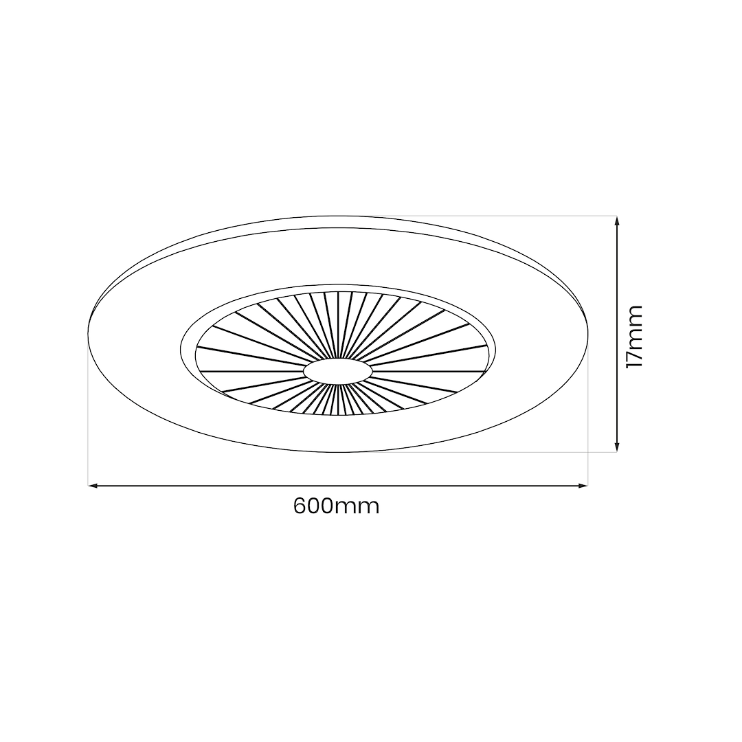 Lampowentylator Zephyr Srebrny 48W LED+ PILOT Milagro - obrazek 6