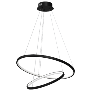Lampa wisząca Hoop Czarny 51W LED Milagro