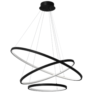 Lampa wisząca Hoop Czarny 93W LED Milagro