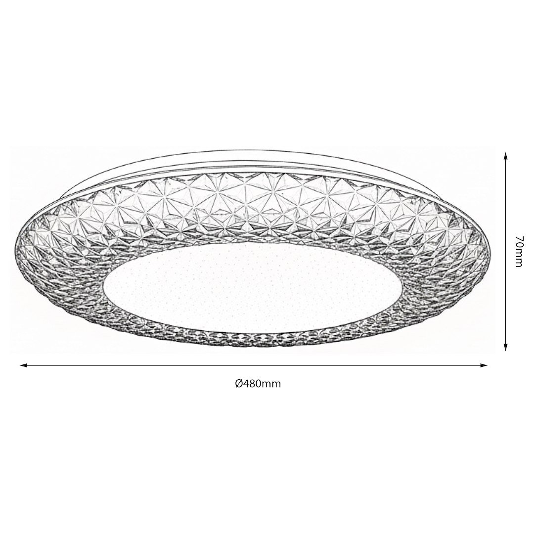 Plafon ROX 34W LED Ø480 Milagro - obrazek 11