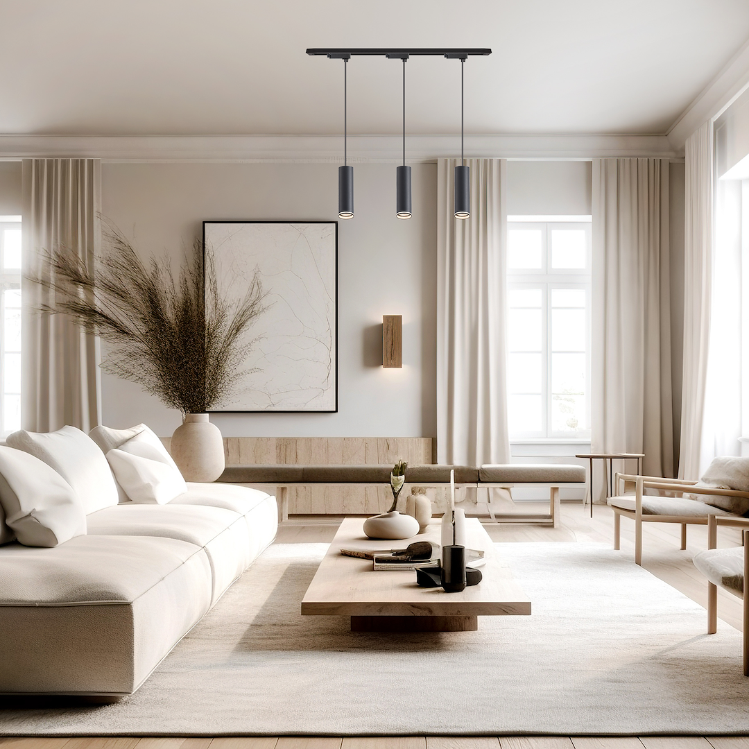 Zestaw Oprawa Pipe Ring Track Zwis Czarny 3xGU10 1m Milagro - obrazek 3