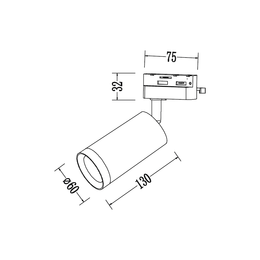 Oprawa Mica Track Biały + Chrom 1xGU10 Milagro - obrazek 6