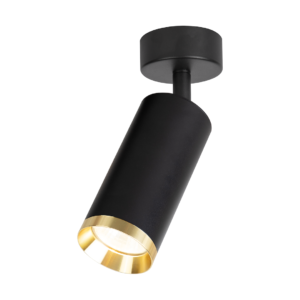 Oprawa Mica Spot Czarny + Złoty 1xGU10 Milagro