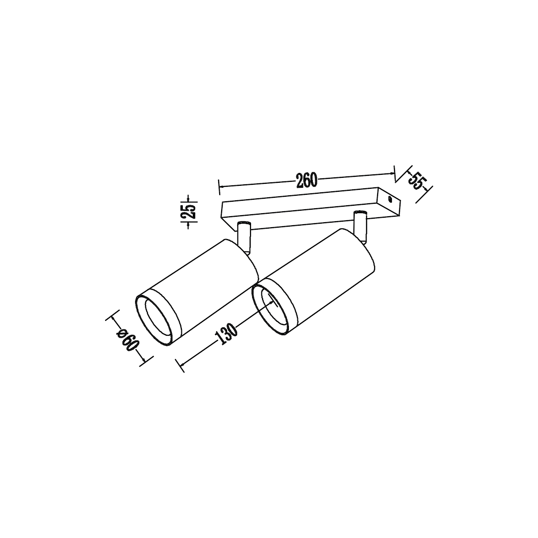 Oprawa Mica Spot Biały + Chrom 2xGU10 Milagro - obrazek 6