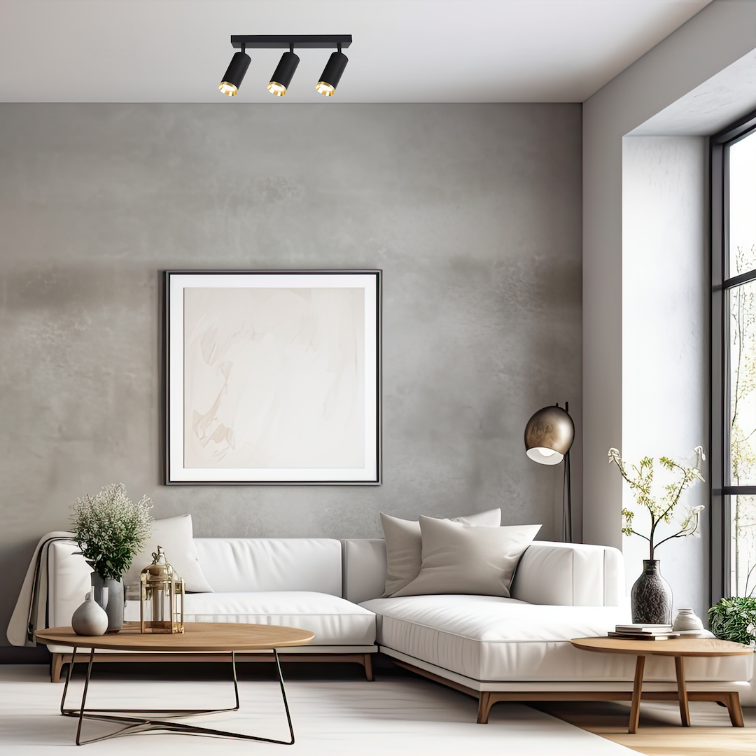 Oprawa Mica Spot Czarny + Złoty 3xGU10 Milagro - obrazek 3