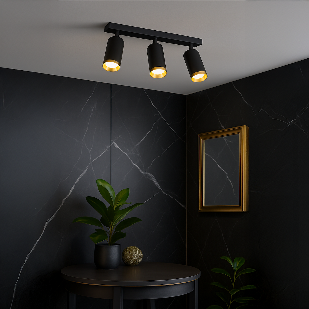 Oprawa Mica Spot Czarny + Złoty 3xGU10 Milagro - obrazek 4