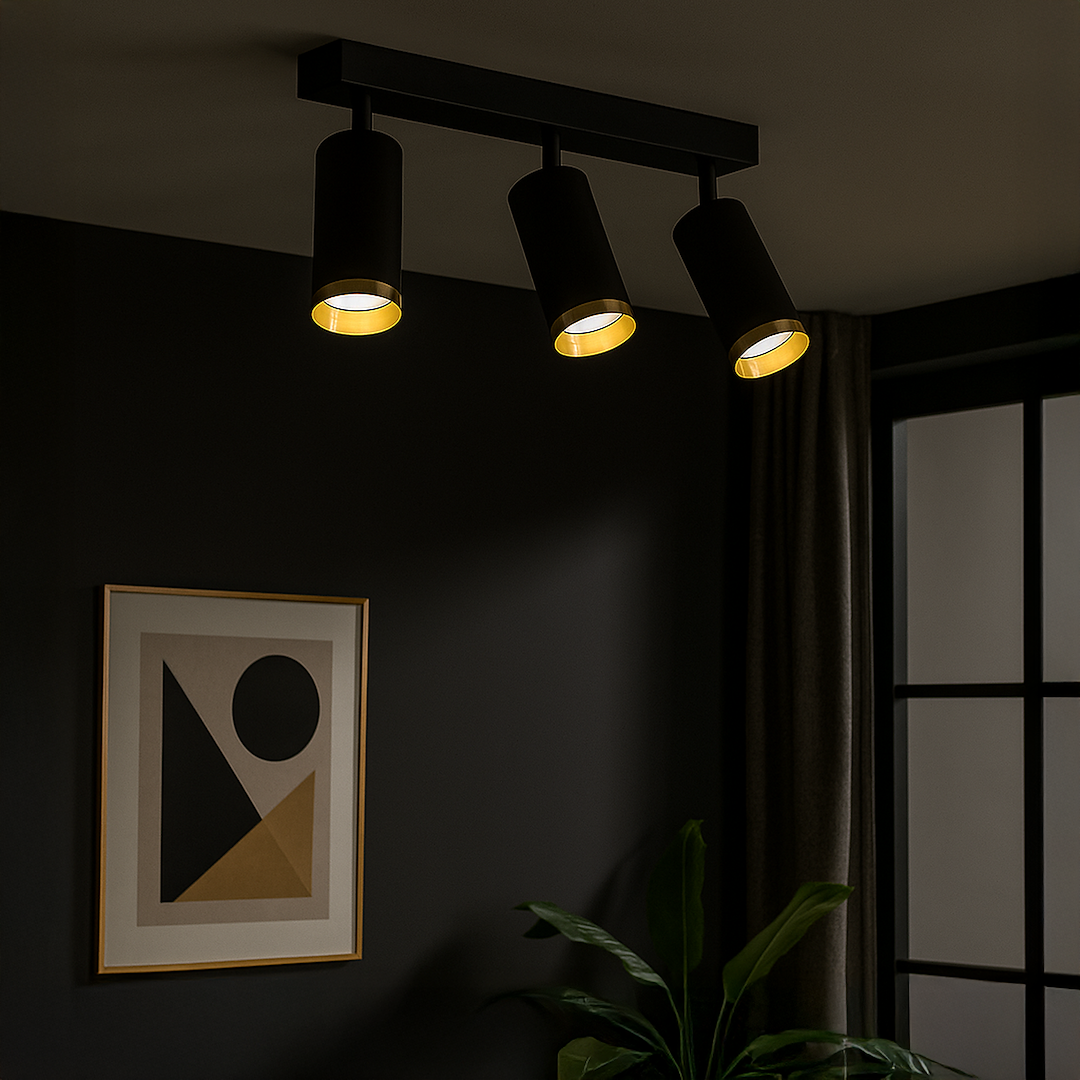 Oprawa Mica Spot Czarny + Złoty 3xGU10 Milagro - obrazek 5