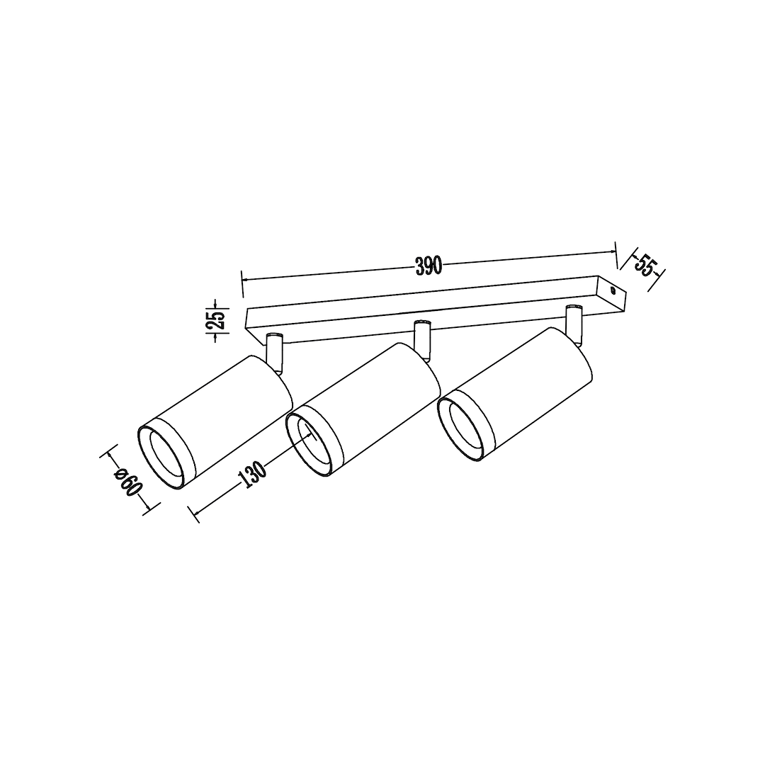 Oprawa Mica Spot Biały + Chrom 3xGU10 Milagro - obrazek 6