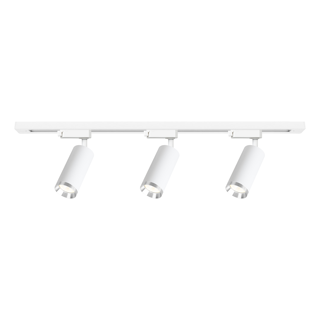 Zestaw Oprawa Mica Track Biały + Chrom 3xGU10 1m Milagro