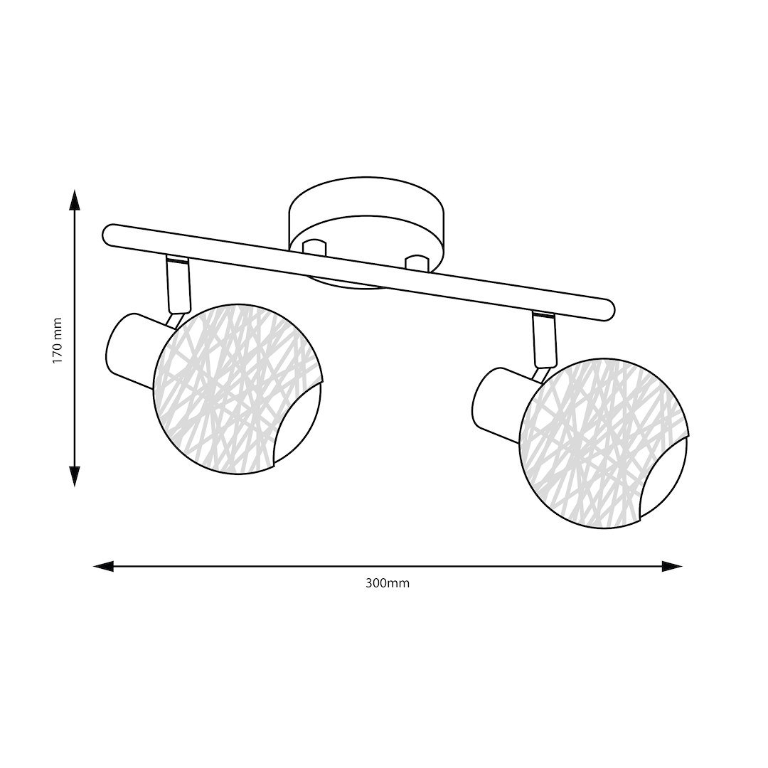Lampa sufitowa DEX 2xE14 Milagro - obrazek 9
