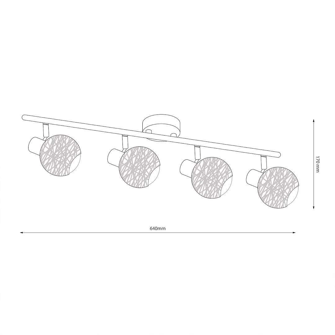 Lampa sufitowa DEX 4xE14 Milagro - obrazek 9