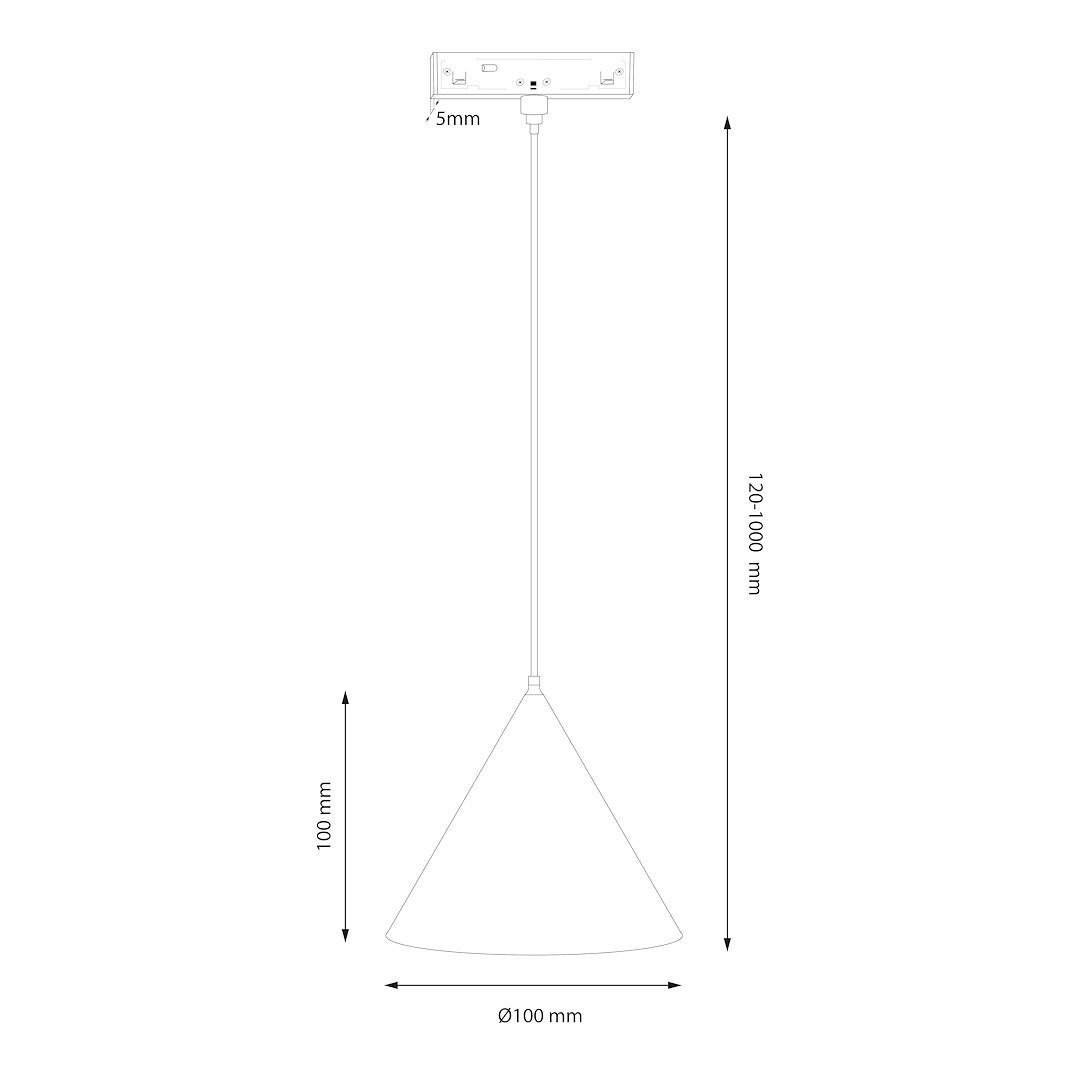 Magnetic track pendant cone 5mm 7W 4000K Milagro - obrazek 7