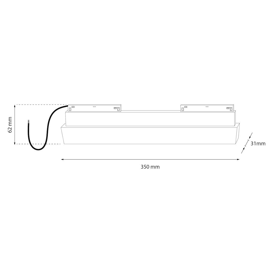 Zasilacz 200W magnetic track 10mm Milagro - obrazek 3