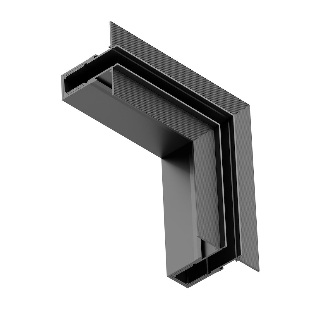 Narożnik podtynk L bok magnetic track 10mm Milagro