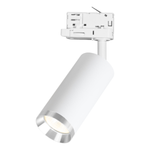 Oprawa Mica Track Biały + Chrom 1xGU10 - 3-obwodowy Milagro