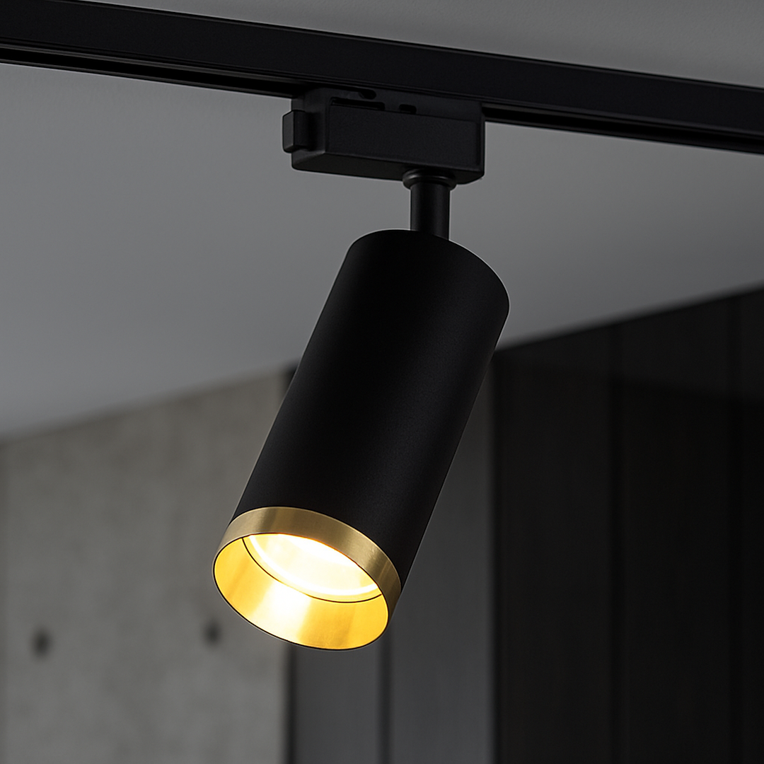 Oprawa Mica Track Czarny + Złoty 1xGU10 - 3-obwodowy Milagro - obrazek 3