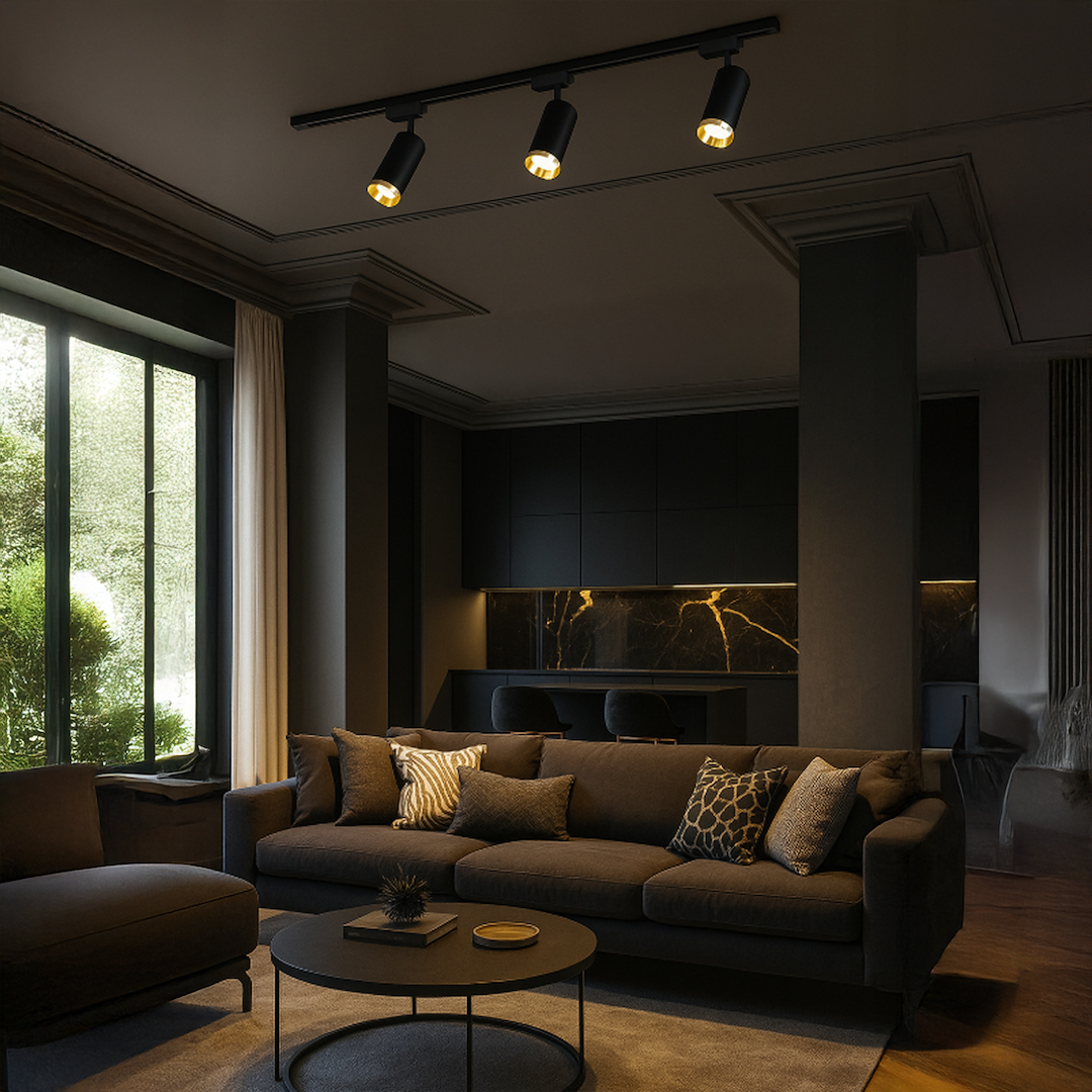 Oprawa Mica Track Czarny + Złoty 1xGU10 - 3-obwodowy Milagro - obrazek 5